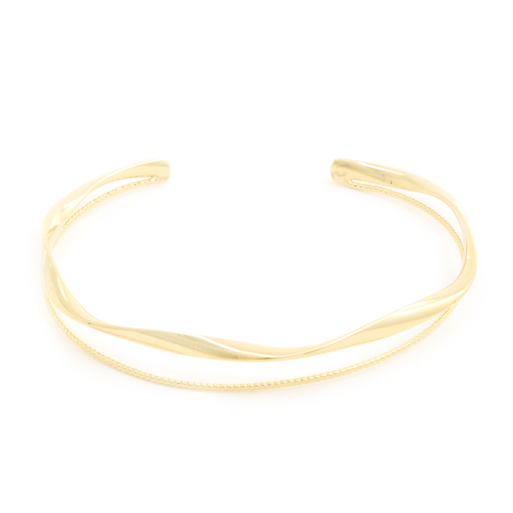 SODAJO DOUBLE LINED GOLD DIPPED CUFF BRACELET