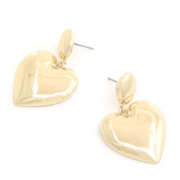 HEART METAL EARRING