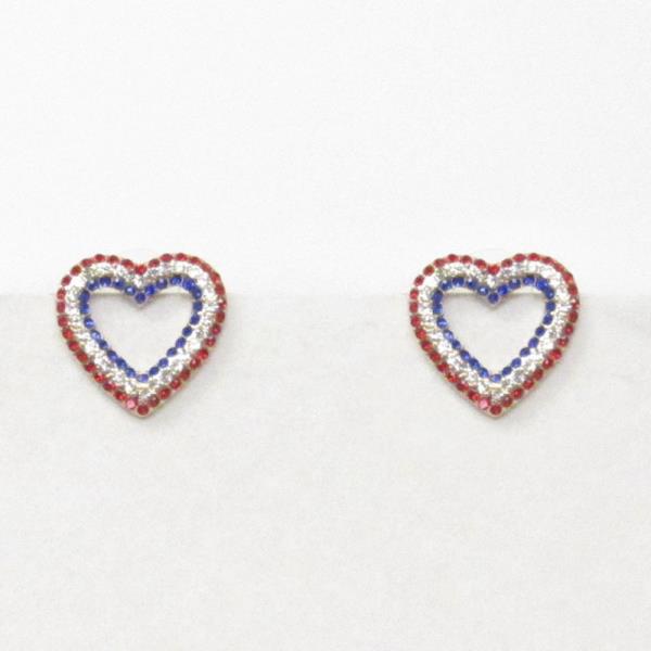 RHINESTONE HEART SHAPE EARRING