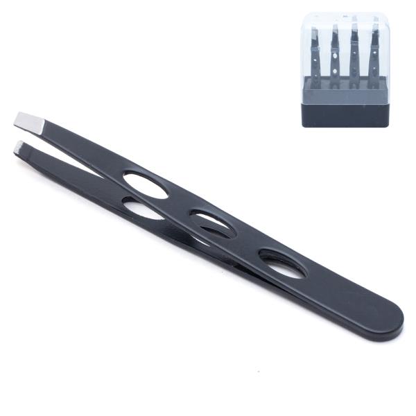 OVAL CUT OUT SMOOTH TWEEZERS SET (12 UNITS)