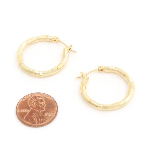 14K GOLD DIPPED HYPOALLERGENIC HOOP EARRING