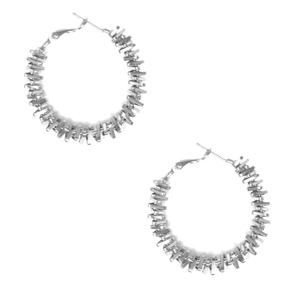 50MM METAL TWIST HOOP EARRING