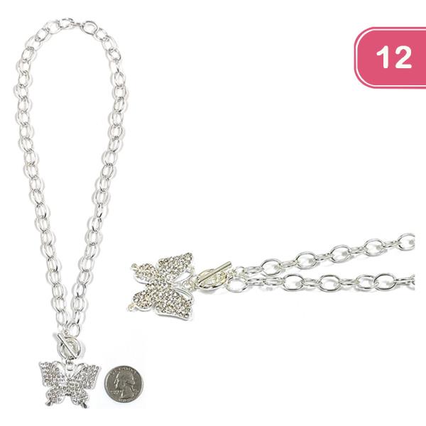 FASHION RHINESTONE BUTTERFLY CHOKER (12 UNITS)