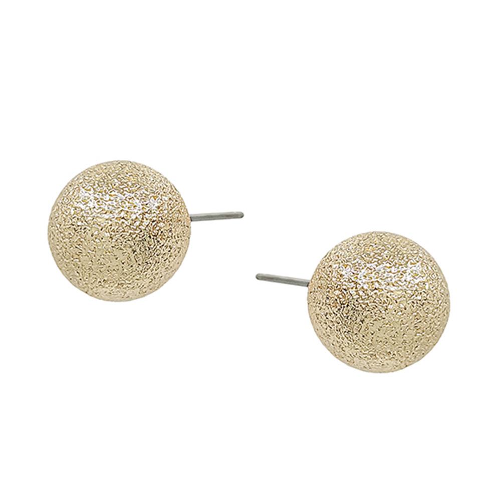 14MM STAIN TEXTURED METAL EARRING