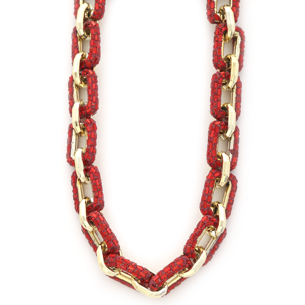 CRYSTAL RHINESTONE LINK NECKLACE