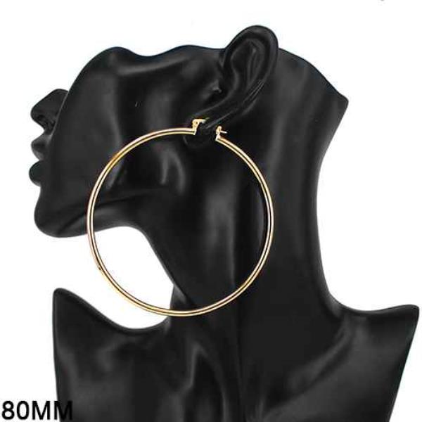 SOLID METAL HOOP EARRING