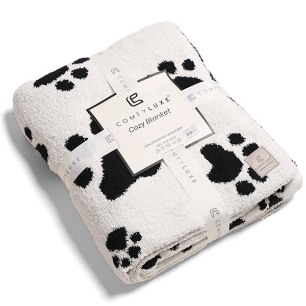 PAW PRINT THROW BLANKET