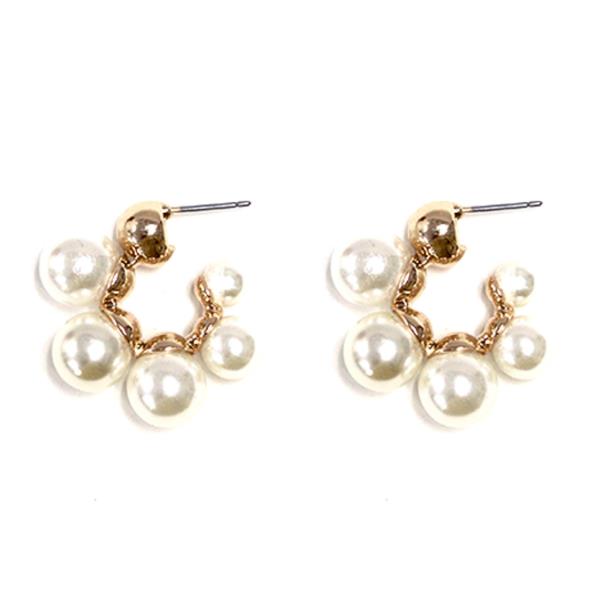 PEARL HOOP EARRING