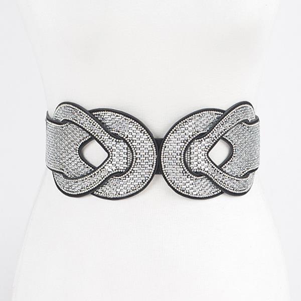 MULTI RHINESTONE ELASTIC BELT