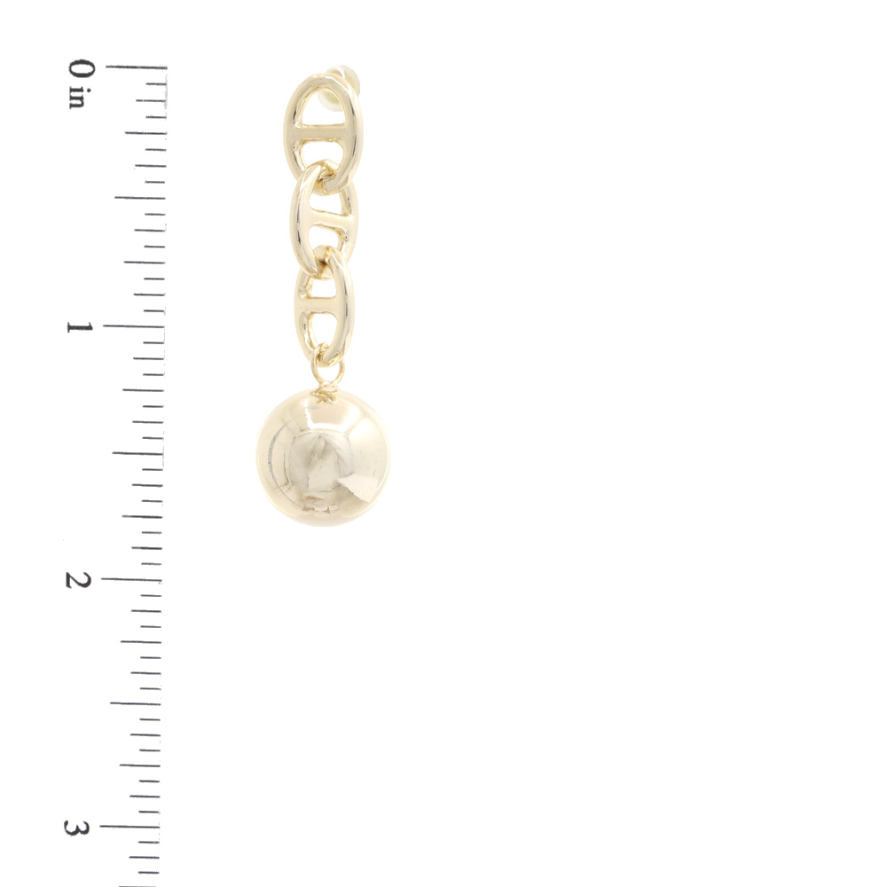 SODAJO OVAL BALL BEAD GOLD DIPPED EARRING