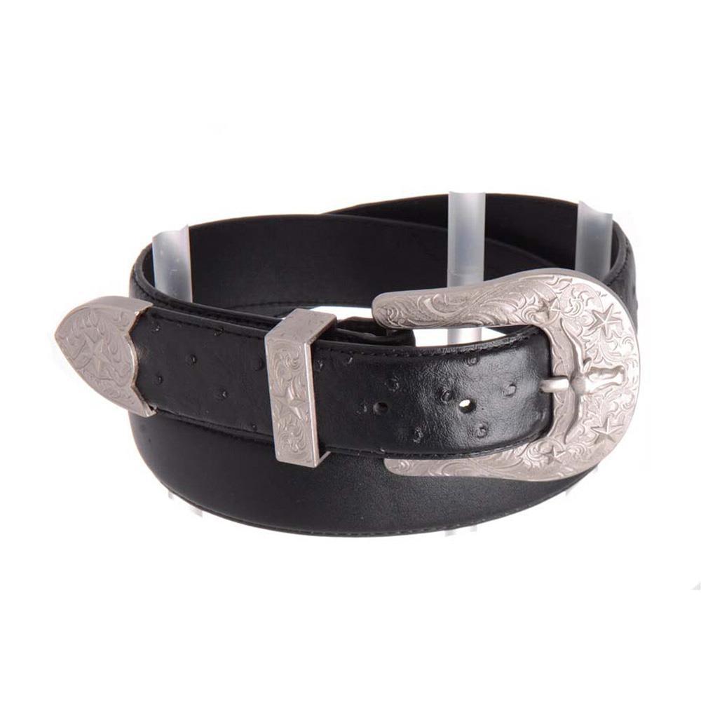 WESTERN STYLE CATTLE SKULL BUCKLE BELT