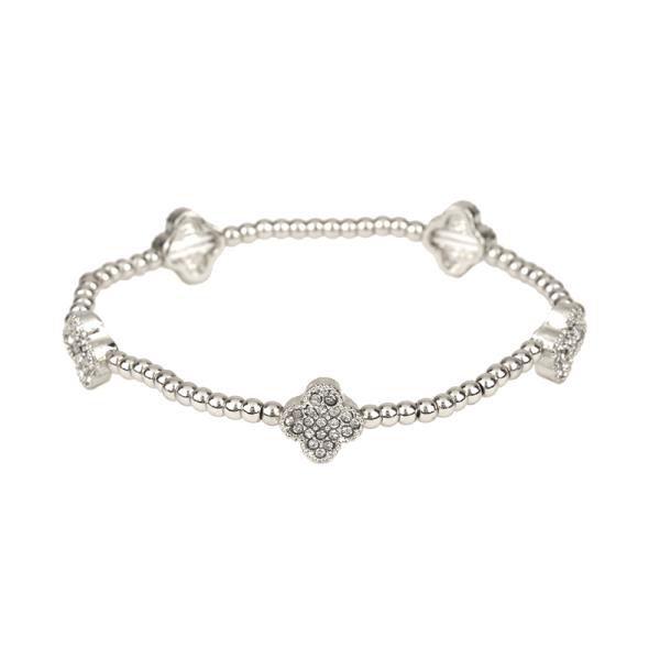 METAL FLOWER STATION STRETCH BRACELET