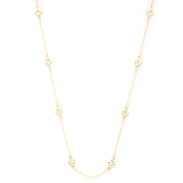 SODAJO DAINTY CLOVER LINK GOLD DIPPED NECKLACE
