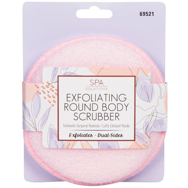 SPA SOLUTIONS EXFOLIATING ROUND BODY SCRUBBER PINK