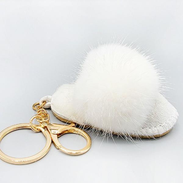 POM POM SLIPPER KEYCHAIN