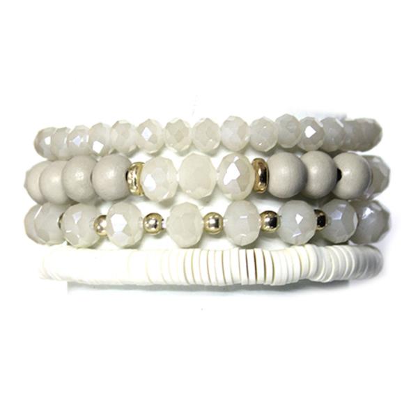 MULTI BEAD STRETCH BRACELET SET