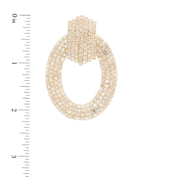 OVAL RHINESTONE EARRING