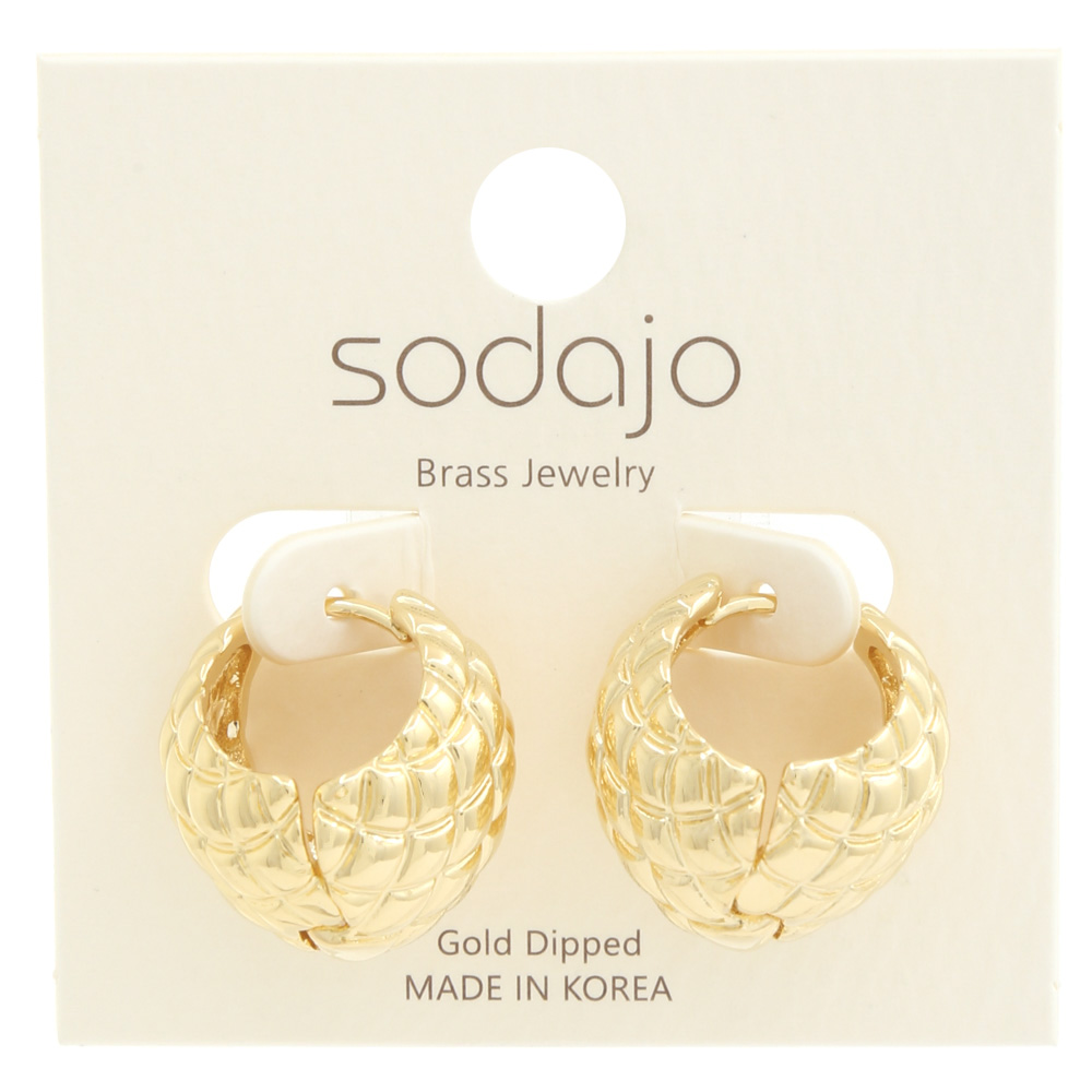 SODAJO LINED GOLD DIPPED EARRING