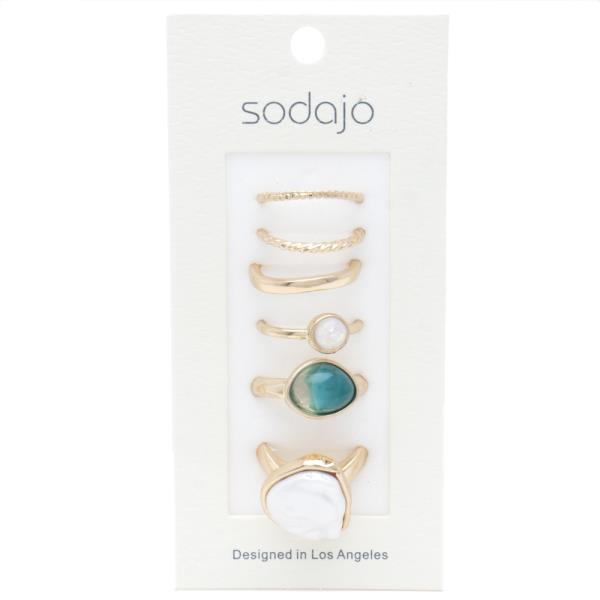 SODAJO BEAD ASSORTED RING SET