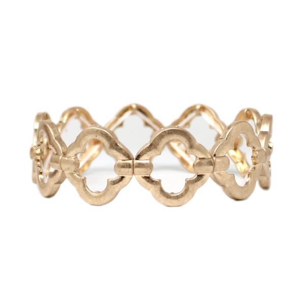 CLOVER CAST LINKED STRETCH BRACELET