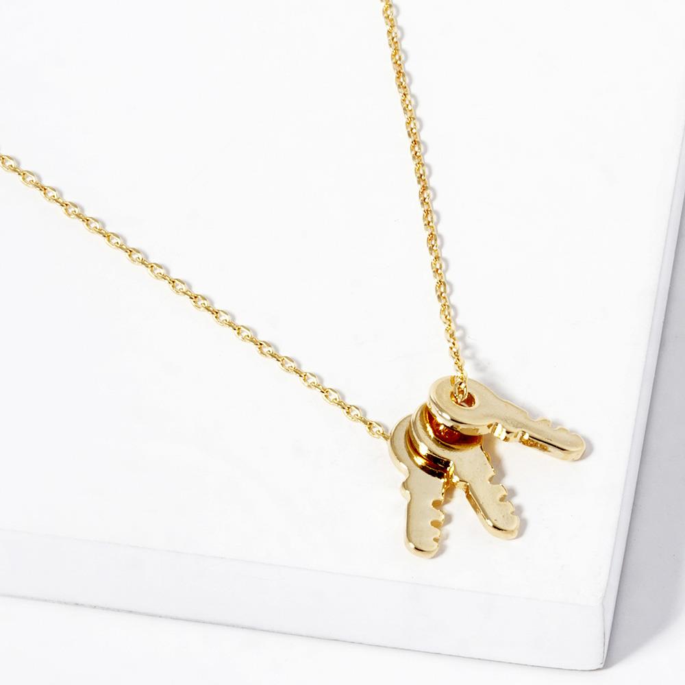 18K GOLD RHODIUM DIPPED JOURNEY NECKLACE