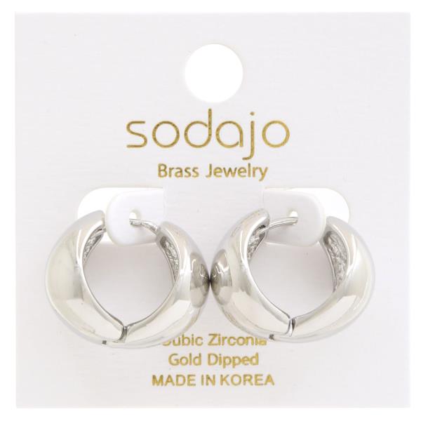 SODAJO ROUND GOLD DIPPED EARRING