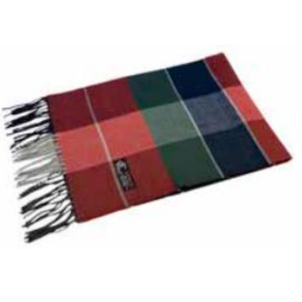 RED BLUE GREEN PLAID SCARF