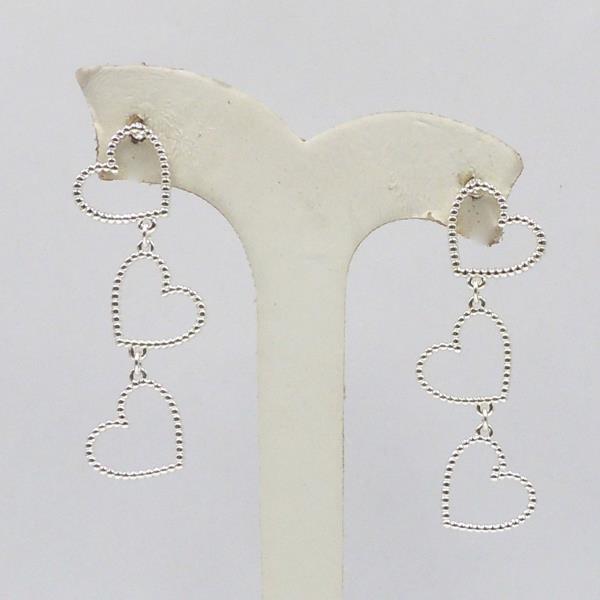 TRIPLE HEART DROP EARRING