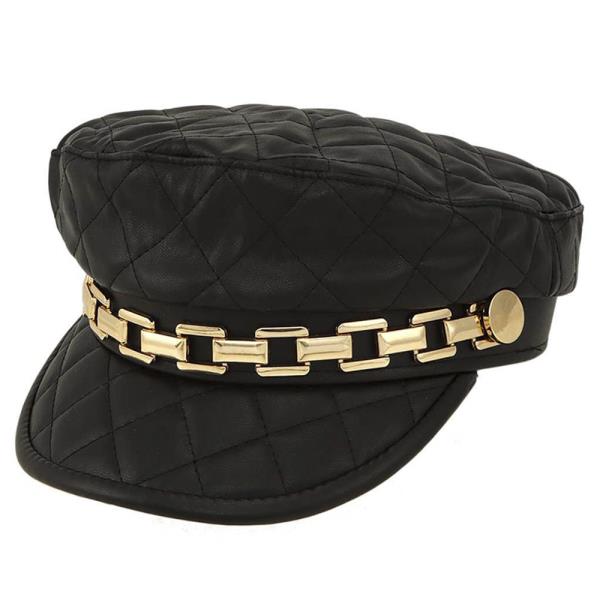 FASHION BAKERBOY HAT WITH CHAIN