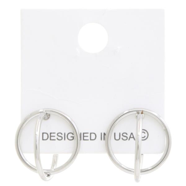 DOUBLE CIRCLE METAL EARRING