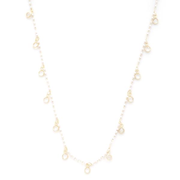 CRYSTAL COIN BEADED NECKLACE