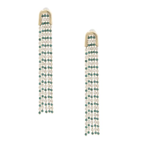RHINESTONE CHAIN DANGLE EARRING