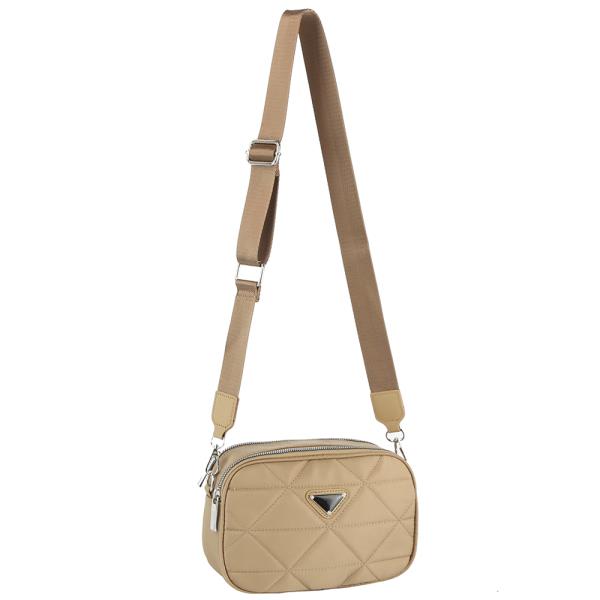 SMOOTH ZIPPER DESIGN CROSSBODY BAG