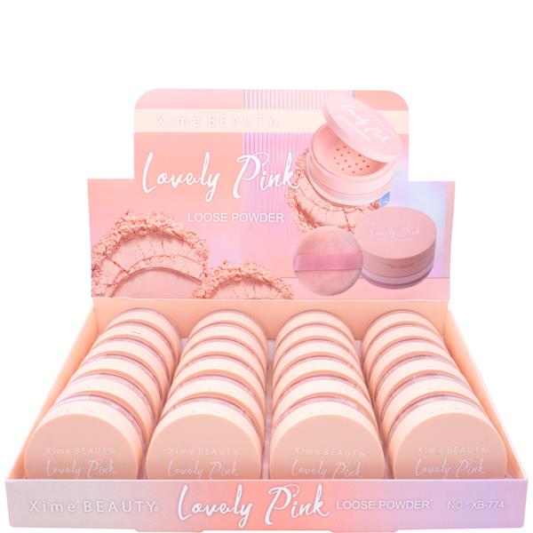 XIME BEAUTY LOVELY PINK LOOSE POWDER (24 UNITS)