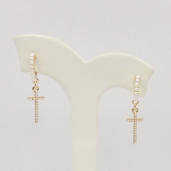 CROSS DANGLE EARRING