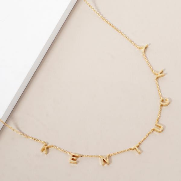 18K GOLD RHODIUM DIPPED I LOVE ㅏKENTUCKY NECKLACE