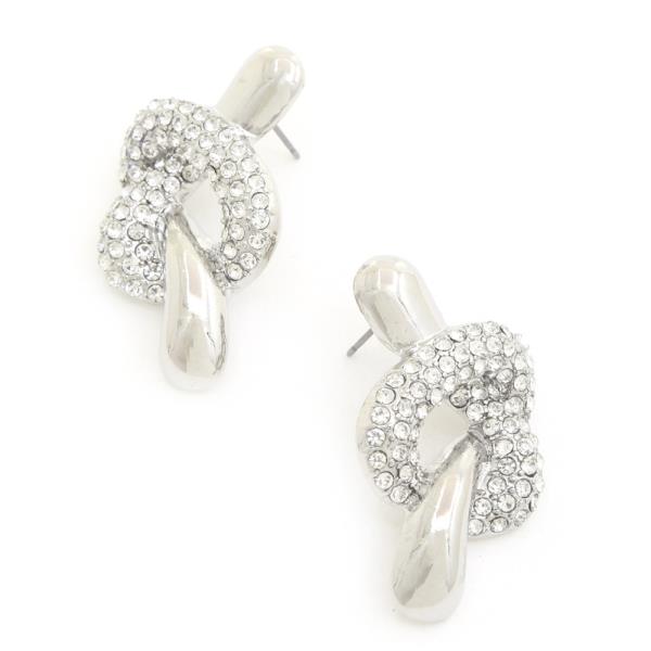 KNOT RHINESTONE EARRING