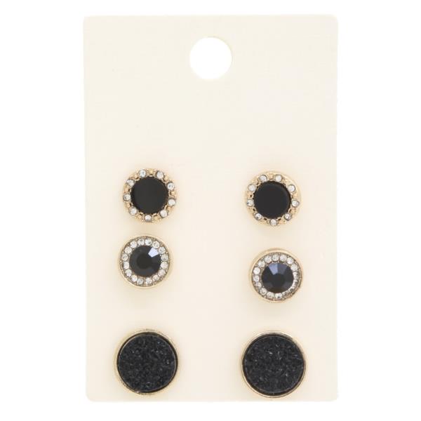 ROUND ASSORTED EARRING SET