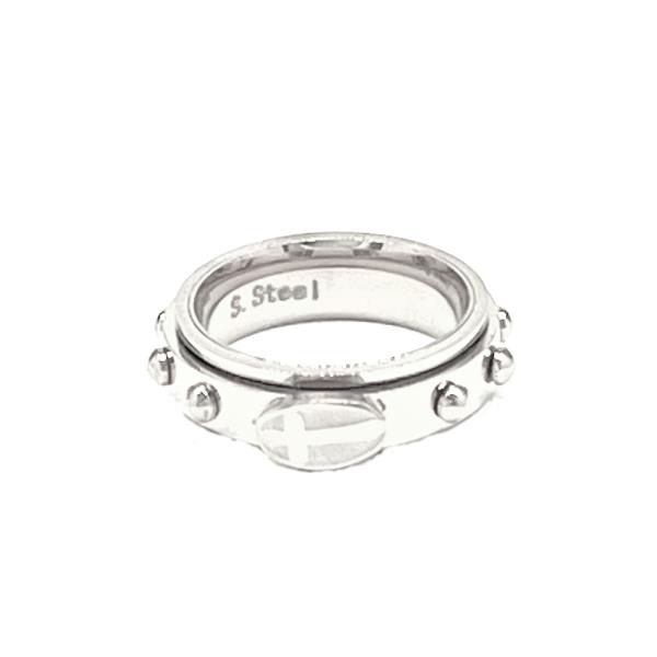 STAINLESS STEEL CROSS RING