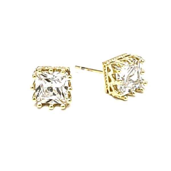 SQUARE CRYSTAL EARRING