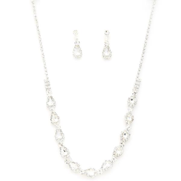 TEARDROP RHINESTONE NECKLACE