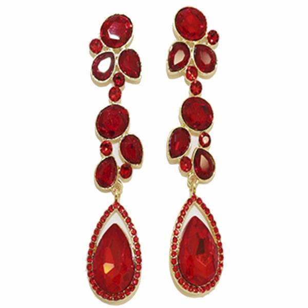 COLOR GEMSTONE PARTY EARRING
