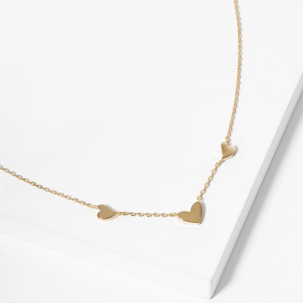 18K GOLD RHODIUM DIPPED HEART`S DESIRE NECKLACE