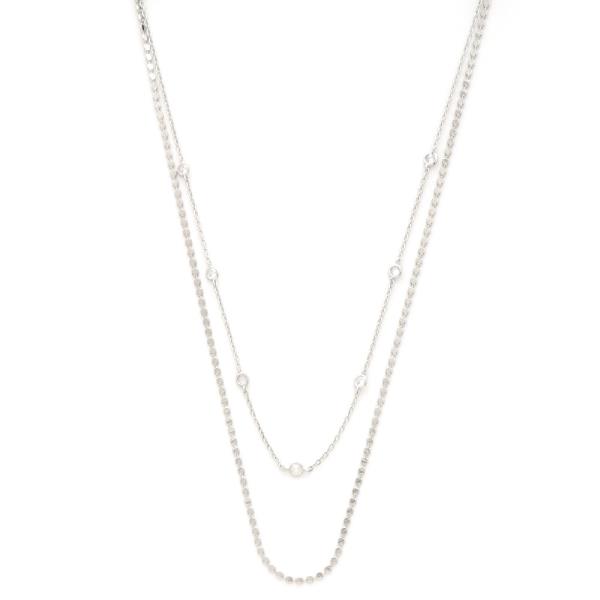 DAINTY CRYSTAL STATION LAYERED NECKLACE