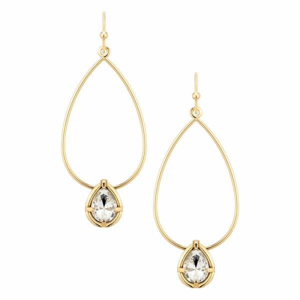 TEARDROP METAL DANGLE EARRING