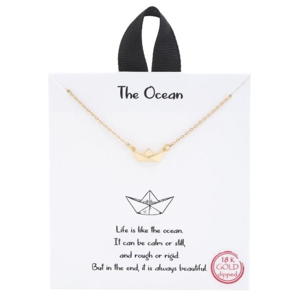 18K GOLD RHODIUM DIPPED THE OCEAN NECKLACE