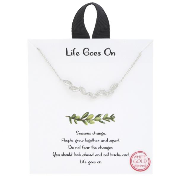 18K GOLD RHODIUM DIPPED LIFE GOES ON NECKLACE