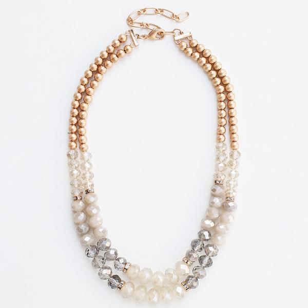 BEADED LAYERED NECKLACE