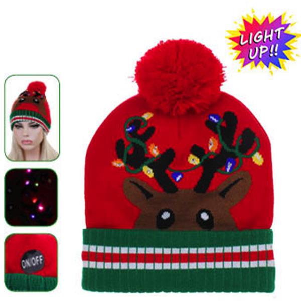 CHRISTMAS BEANIES WITH LIGHT
