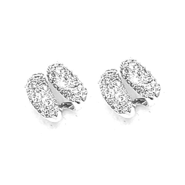 DOUBLE DOME CZ STUD EARRING